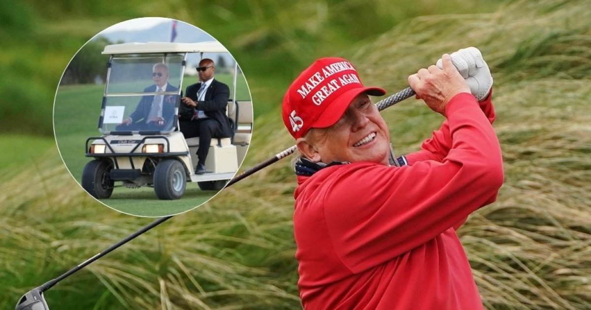 Trump challenges Biden to a golf match giving him a 20-stroke lead