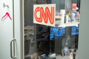 Letrero de CNN en el área de prensa de la Casa Blanca/ Saul Loeb
