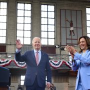 Joe Biden y Kamala Harris, durante un acto de campaña