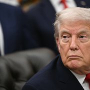 US President Donald Trump in the Oval Office of the White House in Washington