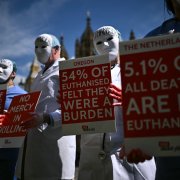 Activistas por los derechos de las personas con discapacidad en Londres