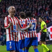 Antonie Griezmann celebra su gol frente al Tottenham Hotspur