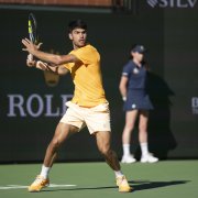 Carlos Alcaraz, frente a Casper Ruud en el ATP Masters 1000 de Indian Wells 2026