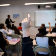 Estudiantes durante una clase (Archivo)