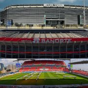 MetLife Stadium, Estadio Azteca y BMO Field. Imagen de archivo