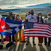 Miembros de las ONG Puentes de Amor, Foro del Pueblo y CODEPINK en Cuba (Archivo)