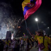 Celebraciones en Barranquilla tras la victoria de Abelardo de la Espriella, este domingo 21 de junio.