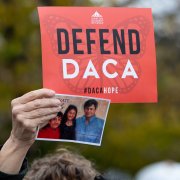 Activistas a favor de DACA frente a la Corte Suprema/ Saul Loeb
