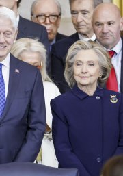 Former US President Bill Clinton and former US Secretary of State Hillary Clinton
