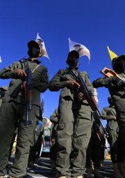 Terroristas hutíes en Yemen