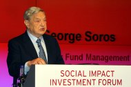 George Soros, en una foto de archivo durante su intervención en el Social Impact Investment Forum en Londres.