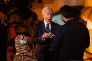 Joe Biden este 31 de octubre. (Photo by Tierney CROSS / AFP)