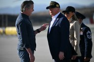 Newsom y Trump en el Aeropuerto Internacional de Los Angeles