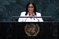 Delcy Rodríguez habla ante la Asamblea General de la ONU