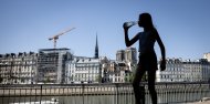 Ola de calor en París-Imagen de Archivo