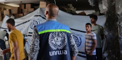 Un trabajador de la UNRWA, en Gaza