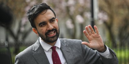 Mamdani en campaña/ Angela Weiss