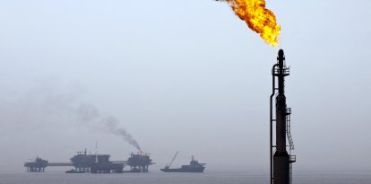 Plataforma petrolera de Pemex en el Mar Caribe