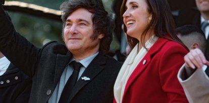 El presidente argentino Javier Milei y la vicepresidenta Victoria Villarruel (imagen de archivo)