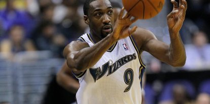Gilbert Arenas, durante un partido con los Washington Wizards en 2010