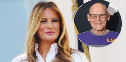Melania Trump y James Carville