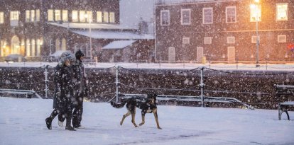 Tormenta invernal en Boston - Imagen de Archivo