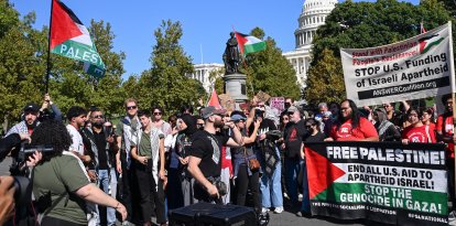 Manifestantes pro-Palestina en DC/ Alex Wroblewski