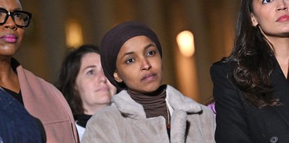 Las representantes demócratas Cori Bush, Ayanna Pressley, Ilhan Omar y Alexandria Ocasio-Cortez.