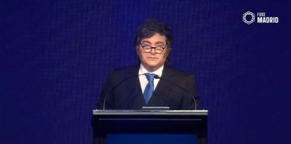 El presidente Javier Milei en El Foro Madrid