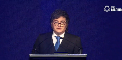 El presidente Javier Milei en El Foro Madrid