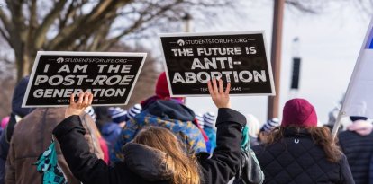 Imagen de archivo de una manifestante durante la March for Life (Marcha por la Vida) en Washington en 2022.