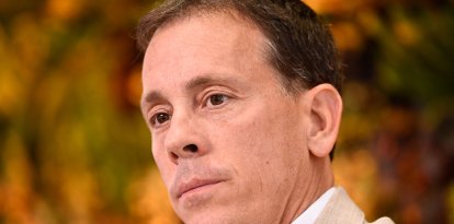 Jim VandeHei, Co-Founder and CEO, Axios, listens during the Milken Institute Global Conference on May 3, 2022 in Beverly Hills, California. (Photo by Patrick T. FALLON / AFP)