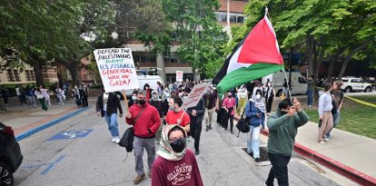 Manifestación pro-Hamás en la UCLA