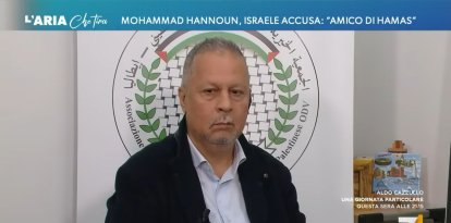 Imagen: captura de pantalla de una entrevista del medio italiano La7 Attualità a Mohhammed Hannoun.