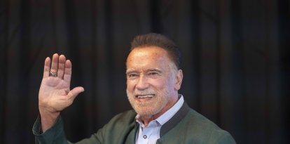 Arnold Schwarzenegger durante un acto en Viena