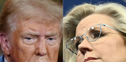 Donald Trump y Liz Cheney en una fotografía de archivo