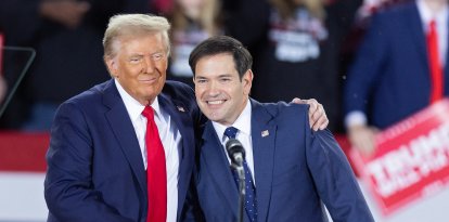 El presidente electo Trump con el senador Marco Rubio