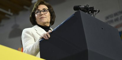 Elecciones Presidenciales 2024 | La senadora demócrata por Nevada Jacky Rosen consiguió mantener su escaño, en una foto de un acto en 2023.