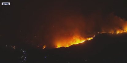 Captura de pantalla de una imagen del incendio 'Franklin' en Malibú