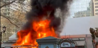 Incendio en el mercado de Bryant Park, Nueva York