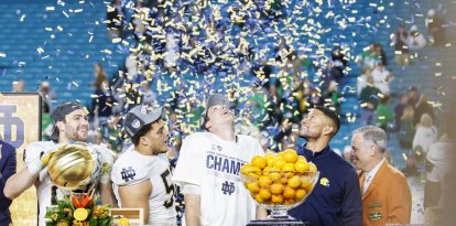 Notre Dame celebra el Orange Bowl