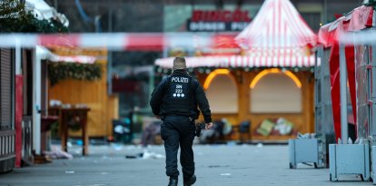 Magdeburg Christmas market after the attack.