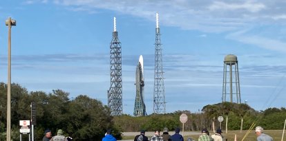 El cohete New Glenn de Blue Origin en el cabo Cañaveral