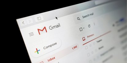 Interfaz de Google Gmail en un ordenador portátil.