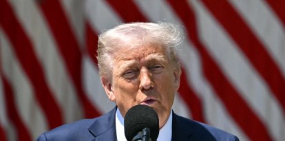 Trump en el Jardín de Rosas de la Casa Blanca/ Mandel Ngan