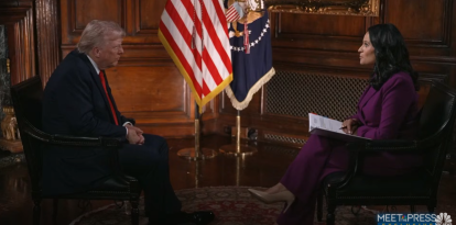 Trump en una entrevista con NBC News.