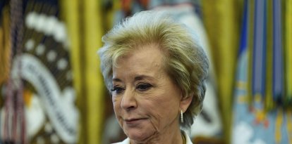 Linda McMahon, secretaria de Educación, en la Casa Blanca