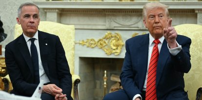 Donald Trump y Mark Carney en el Despacho Oval