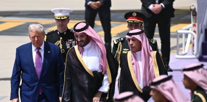 Donald Trump, a su llegada a Riad (Arabia Saudí)
