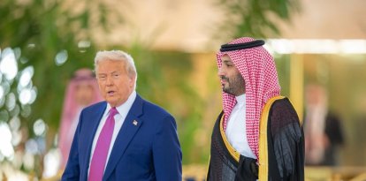 President Donald Trump with Saudi leader Mohammed bin Salman